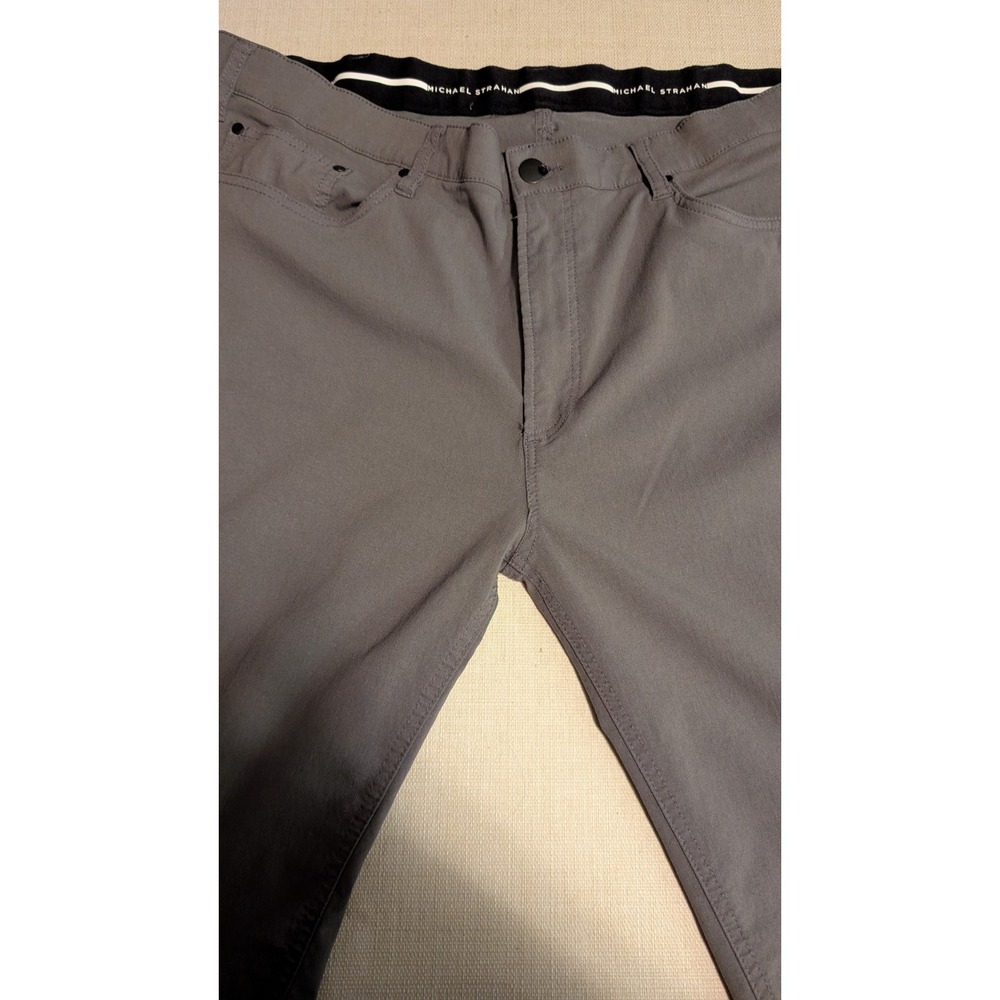 Michael Strahan Men's Gray Modern Stretch and Activewear Pant 40x34